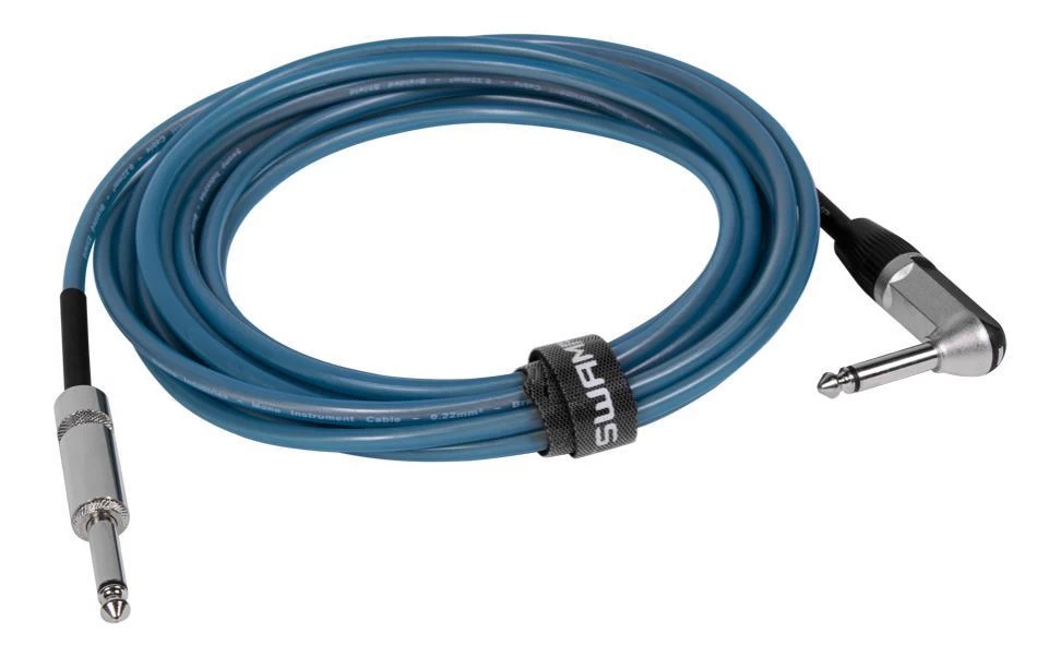 Stage Series Guitar Lead - Single Right-Angle Jack Blue Transparent Jacket - 5m 4 Stage Series Guitar Lead - Single Right-Angle Jack Blue Transparent Jacket - 5m - Image 2