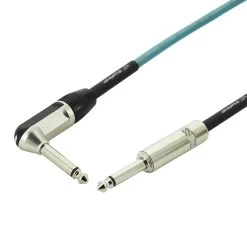 Stage Series Guitar Lead - Single Right-Angle Jack Blue Transparent Jacket - 5m