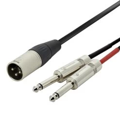 Combiner / Splitter Y Cable - XLR(m) To 2x 1/4" - 5m