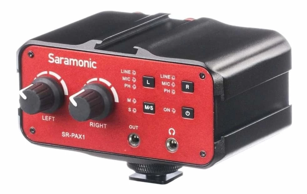 Saramonic SR-PAX1 Two-Channel Audio Mixer, Preamp, Microphone Adapter 4 Saramonic SR-PAX1 Two-Channel Audio Mixer, Preamp, Microphone Adapter - Image 2