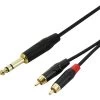 TRS Jack To Dual RCA Cable - Insert Y Cable - 2m -Music Equipment Store SC 1 4 ST 2xRCA 2m