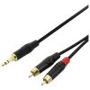 SWAMP Smartphone To Dual RCA Cable - Extended 3.5mm Mini-Jack - 1m -Music Equipment Store SC MiniJack 2xRCA 1m