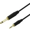 Stereo Mini 3.5mm To Mono 1/4" Jack - Stereo To Mono Cable - 1m 1 Stereo Mini 3.5mm To Mono 1/4" Jack - Stereo To Mono Cable - 1m -Music Equipment Store SC MiniJack ST 1 4 MO 1m