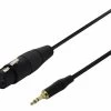 XLR(f) To 3.5mm TRS - Balanced Microphone Cable For 3.5mm Mic Inputs - 5m -Music Equipment Store SC MiniJack XLR F 5m