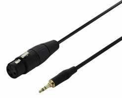 XLR(f) To 3.5mm TRS - Balanced Microphone Cable For 3.5mm Mic Inputs - 5m