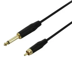 1/4" Jack To RCA Analog Audio Cable - 1m