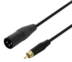 Line Level Cable - XLR(m) To RCA(m) Audio DJ Cable - 3m