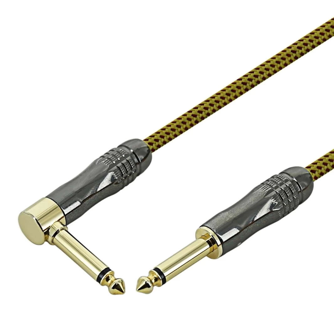 SWAMP TRG Series Braided Guitar Lead - Orange Tweed - 3m 3 SWAMP TRG Series Braided Guitar Lead - Orange Tweed - 3m