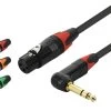 SWAMP Colour Coded XLR(f) To TRS Right-Angle Line Cables - Red - 50cm 1 SWAMP Colour Coded XLR(f) To TRS Right-Angle Line Cables - Red - 50cm -Music Equipment Store SC XLR F 1 4 STRH R 50cm