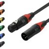 SWAMP Colour Coded Balanced XLR Cable - 1m -Music Equipment Store SC XLR F XLR M Y 1m