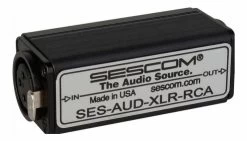 SESCOM AUD-XLR-RCA 1-Channel XLR To RCA Balanced To Unbalanced Audio Converter