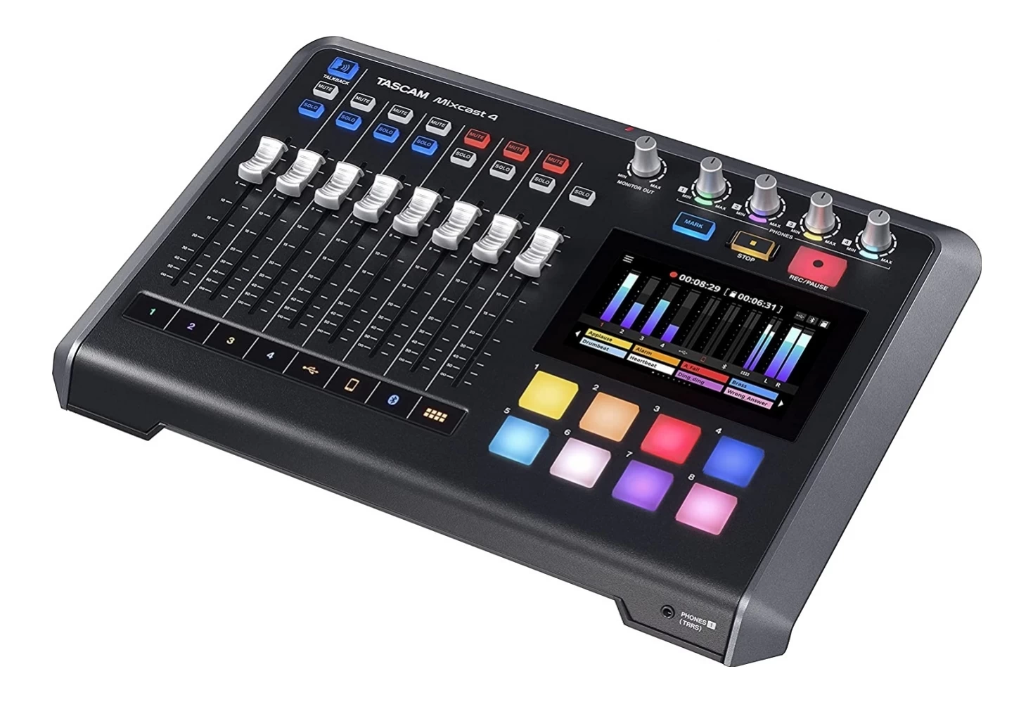 Tascam Mixcast 4 Integrated Podcast Mixer With Recorder And USB Audio Interface 7 Tascam Mixcast 4 Integrated Podcast Mixer With Recorder And USB Audio Interface - Image 5