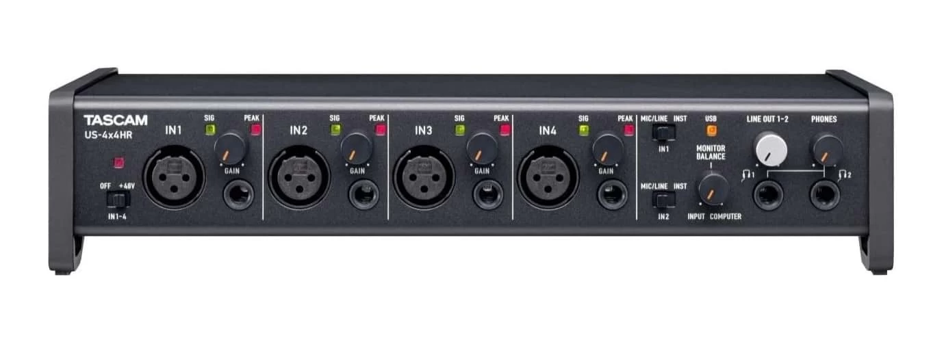 Tascam US-4x4HR 4-in/4-out USB Audio Interface With 4 Mic Preamps 4 Tascam US-4x4HR 4-in/4-out USB Audio Interface With 4 Mic Preamps - Image 2