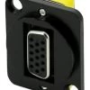 SWAMP TAVGA VGA 15-Pin D-Sub Black Panel Mount Connector - Female -Music Equipment Store TAVGA