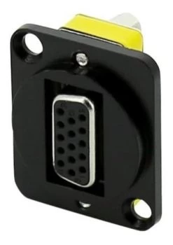 SWAMP TAVGA VGA 15-Pin D-Sub Black Panel Mount Connector - Female