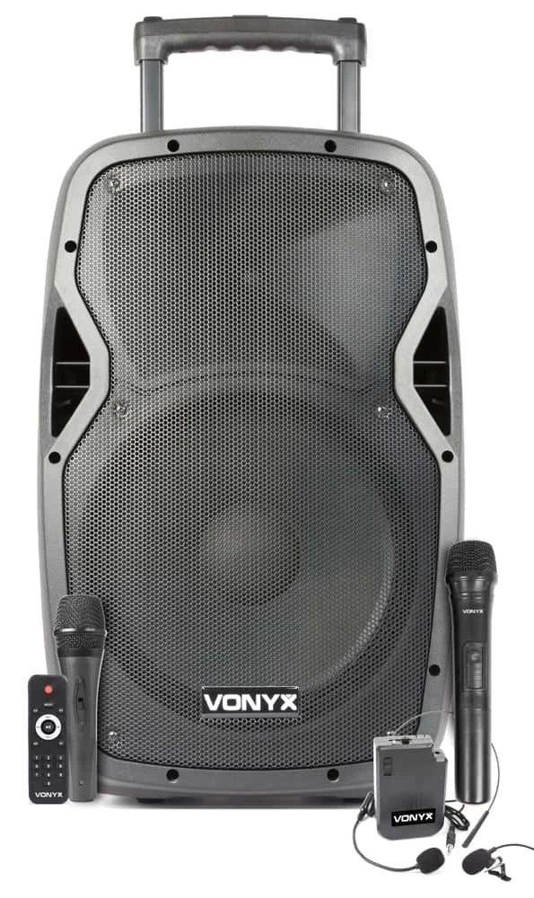Vonyx AP1500BP 15″ Portable Speaker With Wireless Microphones - 800W 3 Vonyx AP1500BP 15″ Portable Speaker With Wireless Microphones - 800W