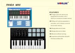 PANDA Mini 25-key Professional Studio MIDI Keyboard / DAW Controller -Music Equipment Store WD PANDAMINI 3