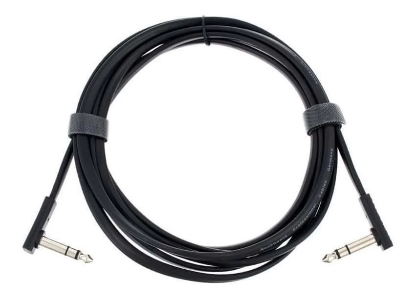 RockBoard Flat Patch TRS Cable 300cm - Black 3 RockBoard Flat Patch TRS Cable 300cm - Black
