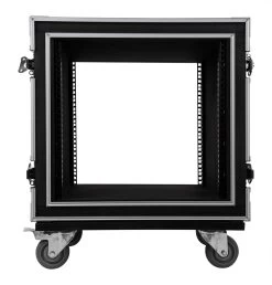 SWAMP Wooden Shockproof 19 Inch Rack 10U Flight / Road Case On Wheels -Music Equipment Store WRAP 10U W 2