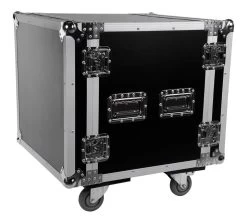 SWAMP Wooden Shockproof 19 Inch Rack 10U Flight / Road Case On Wheels