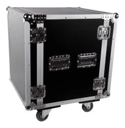 SWAMP Wooden Shockproof 19 Inch Rack 12U Flight / Road Case On Wheels