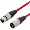 Stage Series Balanced XLR Microphone Cable - RED Cable - 50cm -Music Equipment Store YS137N YS136N RED 50cm