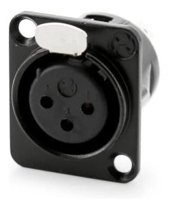 Yongsheng XLR Female YS145-BG Panel Mount Connector - Black