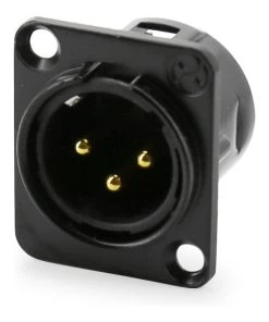 Yongsheng XLR Male YS146-BG Panel Mount Connector - Black