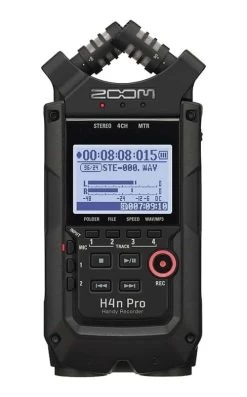 Zoom H4n PRO Handy 4 Track Portable Digital Audio Field Recorder - Black