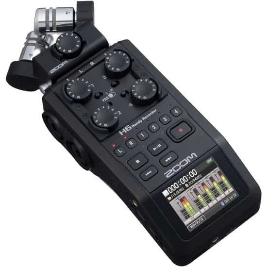 Zoom H6 Black Handy Portable Digital Audio Field Recorder 6 Zoom H6 Black Handy Portable Digital Audio Field Recorder - Image 4