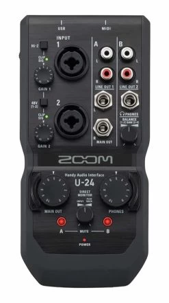 ZOOM U-24 USB 2 In 4 Out Handy Mobile Recording And Performing Audio Interface